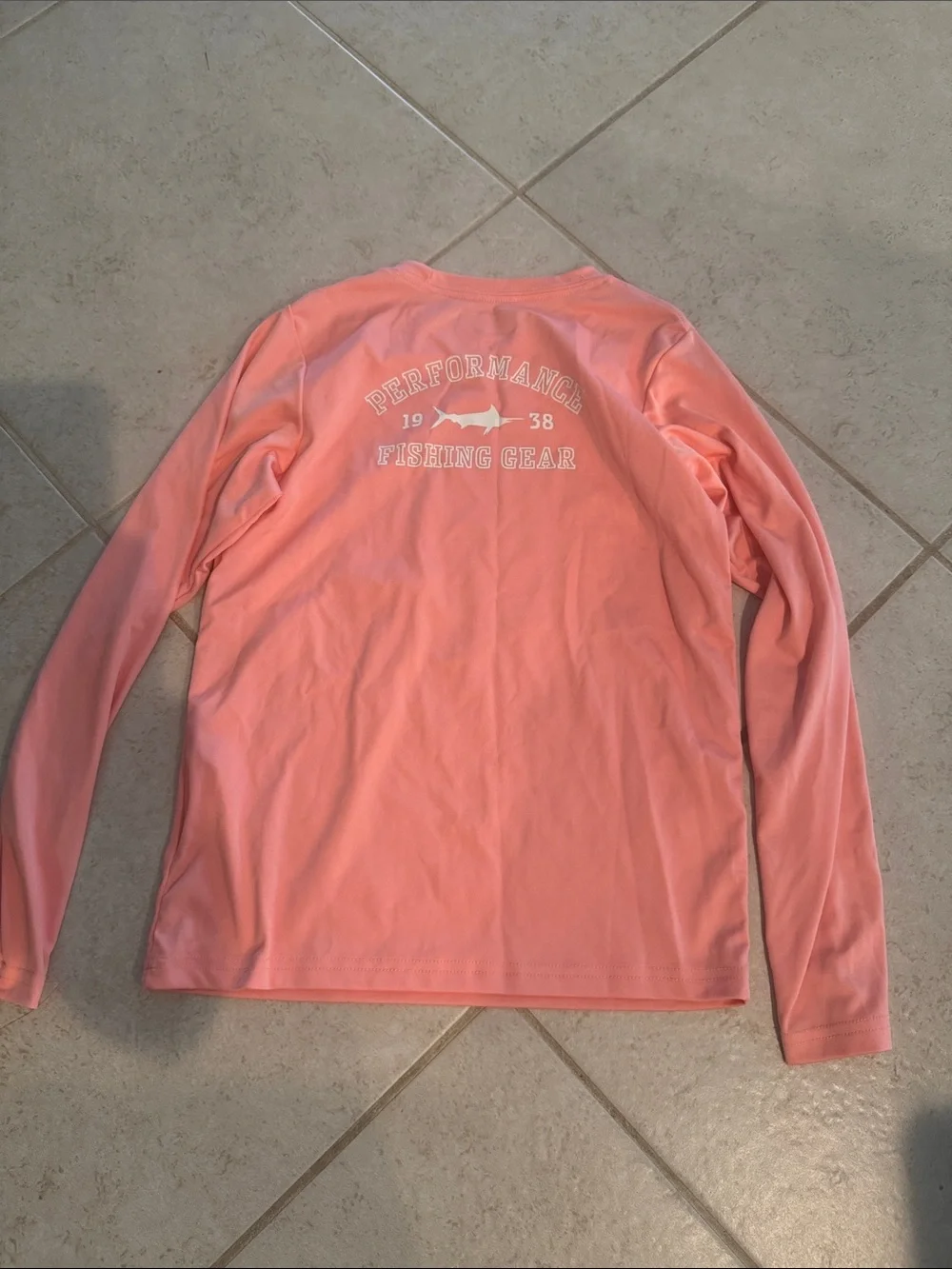 Columbia youth Performance Fishing Gear Long-Sleeve Swim Shirt - Coral Pink
